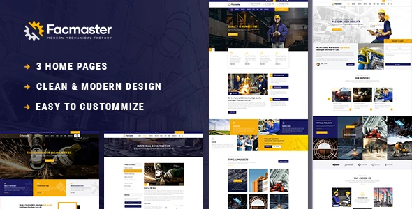 Facmaster – Factory &amp; Industrial WordPress Theme