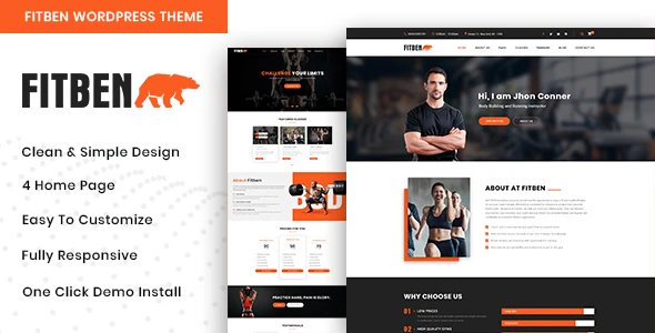 Fitben – Gym Fitness WordPress Theme